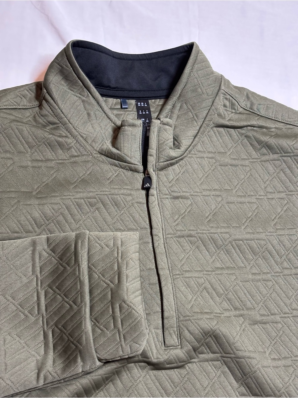adidas Quilted Half-Zip Shirt Jacket - Olive Green
